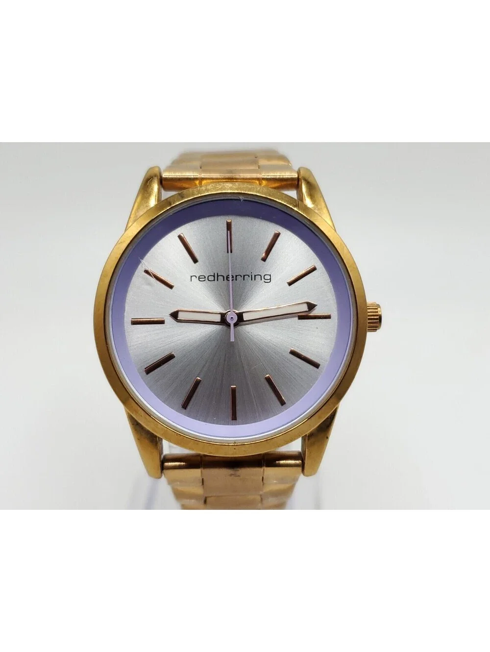 Redherring Quartz Watch New Battey Rose Gold Tone 34mm